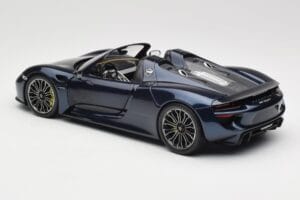 Porsche 918 Spyder Blu Metallic Minichamps 1:18 113062434 Pressofusione — immagine 7 di 8