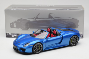 Porsche 918 Spyder Blue Metallic Minichamps 1:18 110062432 Pressofusione — immagine 8 di 8