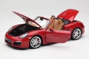 Porsche Boxster 981 S Guards Rosso Minichamps 1:18 110062031 Pressofusione — immagine 2 di 8