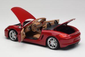Porsche Boxster 981 S Guards Rosso Minichamps 1:18 110062031 Pressofusione — immagine 5 di 8