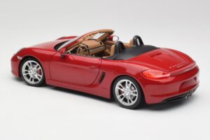 Porsche Boxster 981 S Guards Rosso Minichamps 1:18 110062031 Pressofusione — immagine 7 di 8