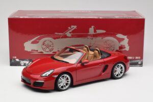 Porsche Boxster 981 S Guards Rosso Minichamps 1:18 110062031 Pressofusione — immagine 8 di 8