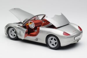 Porsche Boxster 986 Argento Maisto 1:18 37800-M3 Pressofusione — immagine 5 di 8