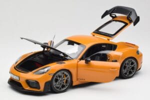 Porsche Cayman GT4 RS 982 Weissach Package Bahama Yellow Norev 1:18 187252 Pressofusione — immagine 2 di 8