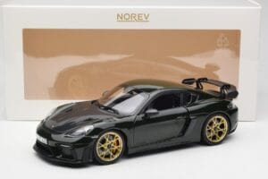 Porsche Cayman GT4 RS 982 Weissach Package Brewster Green Norev 1:18 187250 Pressofusione — immagine 8 di 8