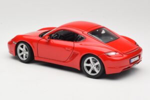 Porsche Cayman S 987.2 Rosso Maisto 1:18 31122 Pressofusione — immagine 7 di 8