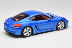 Porsche Cayman 981 S Aqua Blu Metallizzato Minichamps 1:18 110062221 Pressofusione — immagine 3 di 8