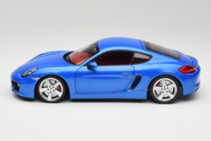 Porsche Cayman 981 S Aqua Blu Metallizzato Minichamps 1:18 110062221 Pressofusione — immagine 4 di 8