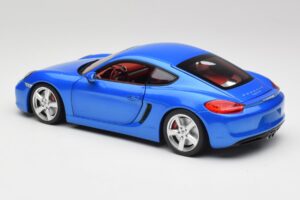 Porsche Cayman 981 S Aqua Blu Metallizzato Minichamps 1:18 110062221 Pressofusione — immagine 7 di 8