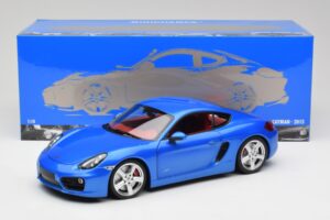 Porsche Cayman 981 S Aqua Blu Metallizzato Minichamps 1:18 110062221 Pressofusione — immagine 8 di 8