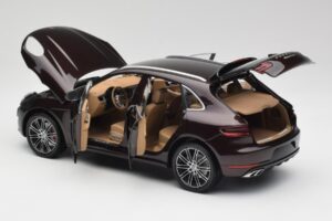 Porsche Macan 95B Turbo Mogano Metallizzato Minichamps 1:18 110062500 Pressofusione — immagine 5 di 8