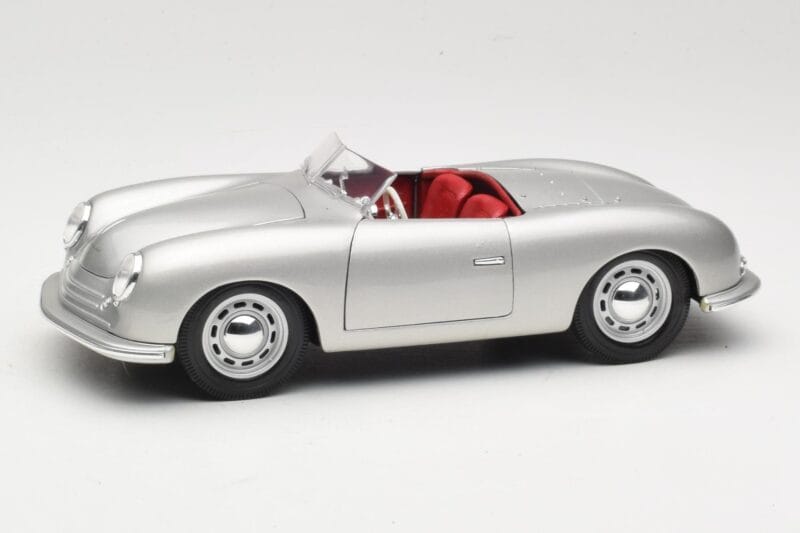 Porsche No. 1 Typ 356 Roadster Argento Maisto 1:18 50324 Pressofusione