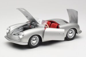 Porsche No. 1 356 Roadster Fish Argento Maisto 1:18 31853 Pressofusione — immagine 2 di 8