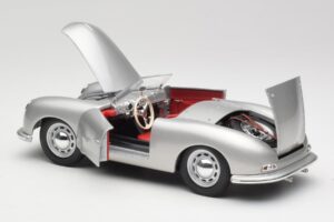 Porsche No. 1 356 Roadster Fish Argento Maisto 1:18 31853 Pressofusione — immagine 5 di 8