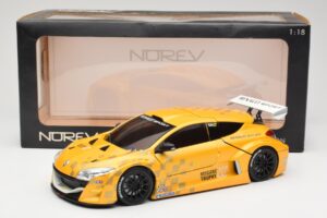 Renault Megane Trophy Showcar Giallo Eurocup Megane Trophy 2011 Norev 1:18 185109 Pressofusione — immagine 8 di 8