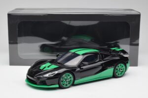 Rimac Nevera Record Monochrome Nero GT Spirit 1:18 GT916 Resina — immagine 6 di 6