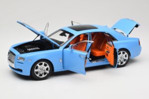 Rolls-Royce Ghost Series I Blu Chiaro Kyosho 1:18 08802LB Pressofusione — immagine 2 di 8