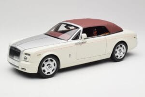 Rolls-Royce Phantom Drophead Coupe English Bianco Kyosho 1:18 08871EW2 Pressofusione — immagine 3 di 10