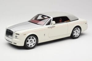 Rolls-Royce Phantom Drophead Coupe English Bianco Kyosho 1:18 08871EW2 Pressofusione — immagine 4 di 10