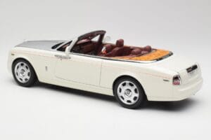 Rolls-Royce Phantom Drophead Coupe English Bianco Kyosho 1:18 08871EW2 Pressofusione — immagine 9 di 10
