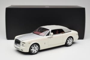 Rolls-Royce Phantom Drophead Coupe English Bianco Kyosho 1:18 08871EW2 Pressofusione — immagine 10 di 10