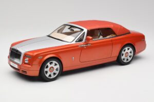 Rolls-Royce Phantom Drophead Coupe Mandarin Arancione Kyosho 1:18 08871P Pressofusione — immagine 3 di 10