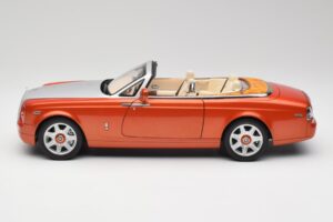 Rolls-Royce Phantom Drophead Coupe Mandarin Arancione Kyosho 1:18 08871P Pressofusione — immagine 6 di 10