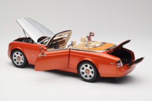 Rolls-Royce Phantom Drophead Coupe Mandarin Arancione Kyosho 1:18 08871P Pressofusione — immagine 7 di 10