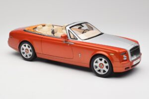 Rolls-Royce Phantom Drophead Coupe Mandarin Arancione Kyosho 1:18 08871P Pressofusione — immagine 8 di 10