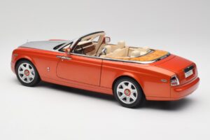 Rolls-Royce Phantom Drophead Coupe Mandarin Arancione Kyosho 1:18 08871P Pressofusione — immagine 9 di 10