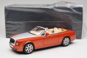Rolls-Royce Phantom Drophead Coupe Mandarin Arancione Kyosho 1:18 08871P Pressofusione — immagine 10 di 10