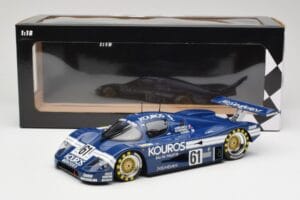 Sauber Mercedes C9 Kouros Racing #61 M. Thackwell / H. Pescarolo 24 Hours of Le Mans 1987 Minichamps 1:18 155873561 Pressofus — immagine 6 di 6