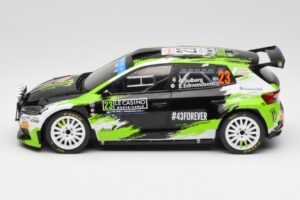 Skoda Fabia Rally2 #23 O. Solberg / E. Edmondson Rally Monte Carlo 2023 IXO 1:18 18RMC155A Pressofusione — immagine 3 di 6