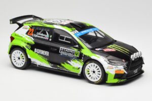 Skoda Fabia Rally2 #23 O. Solberg / E. Edmondson Rally Monte Carlo 2023 IXO 1:18 18RMC155A Pressofusione — immagine 4 di 6
