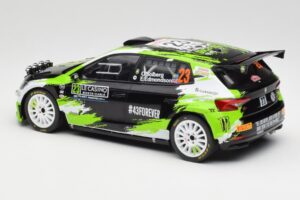 Skoda Fabia Rally2 #23 O. Solberg / E. Edmondson Rally Monte Carlo 2023 IXO 1:18 18RMC155A Pressofusione — immagine 5 di 6