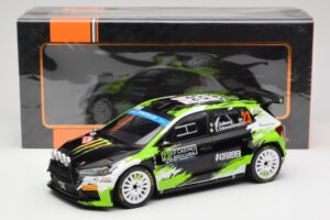 Skoda Fabia Rally2 #23 O. Solberg / E. Edmondson Rally Monte Carlo 2023 IXO 1:18 18RMC155A Pressofusione — immagine 6 di 6