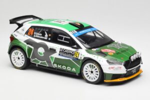 Skoda Fabia Rally2 #24 N. Gryazin / K. Aleksandrov Rally Monte Carlo 2023 IXO 1:18 18RMC155B Pressofusione — immagine 4 di 6