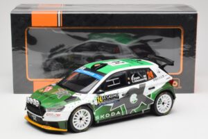 Skoda Fabia Rally2 #24 N. Gryazin / K. Aleksandrov Rally Monte Carlo 2023 IXO 1:18 18RMC155B Pressofusione — immagine 6 di 6