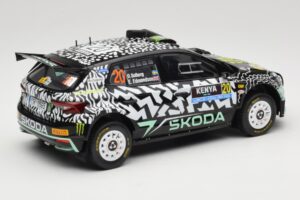 Skoda Fabia Rally2 #20 O. Solberg / E. Edmund Safari Rally Kenya 2024 IXO 1:18 18RMC222 Pressofusione — immagine 2 di 6