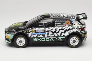 Skoda Fabia Rally2 #20 O. Solberg / E. Edmund Safari Rally Kenya 2024 IXO 1:18 18RMC222 Pressofusione — immagine 3 di 6