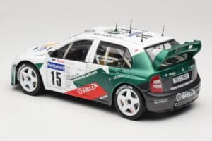 Skoda Fabia WRC #15 T. Gardemeister / P. Lukander WRC 1999 Solido 1:18 90457 Pressofusione — immagine 7 di 8