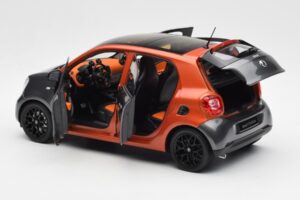 Smart Forfour W453 Lava Arancione Grafite Grigio Norev 1:18 B66960298 Pressofusione — immagine 5 di 8