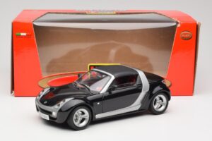 Smart Roadster Nero Bburago 1:18 34099-M1 Pressofusione — immagine 8 di 8