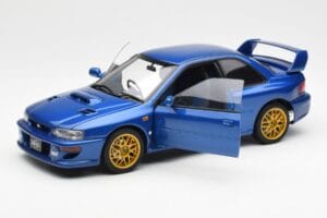 Subaru Impreza 22B Upgraded Version Blu Con Cerchi Dorati AUTOart 1:18 78602 Pressofusione — immagine 2 di 8