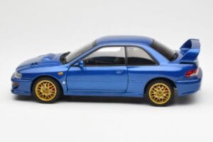 Subaru Impreza 22B Upgraded Version Blu Con Cerchi Dorati AUTOart 1:18 78602 Pressofusione — immagine 4 di 8