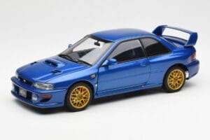 Subaru Impreza 22B Upgraded Version Blu Con Cerchi Dorati AUTOart 1:18 78602 Pressofusione