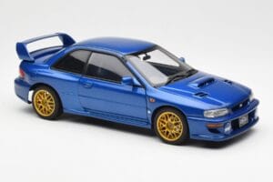 Subaru Impreza 22B Upgraded Version Blu Con Cerchi Dorati AUTOart 1:18 78602 Pressofusione — immagine 6 di 8