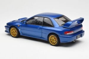 Subaru Impreza 22B Upgraded Version Blu Con Cerchi Dorati AUTOart 1:18 78602 Pressofusione — immagine 7 di 8