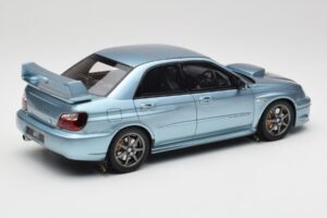 Subaru Impreza WRX STi WR1 GD P. Solberg Edition Ice Blue Metallic Otto 1:18 OT1114 Resina — immagine 2 di 6