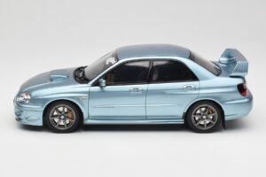 Subaru Impreza WRX STi WR1 GD P. Solberg Edition Ice Blue Metallic Otto 1:18 OT1114 Resina — immagine 3 di 6
